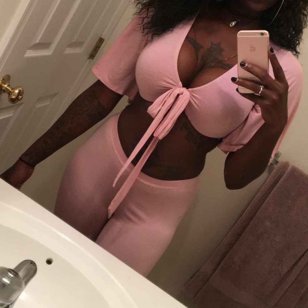 Blush Tie Crop Top Pants Set